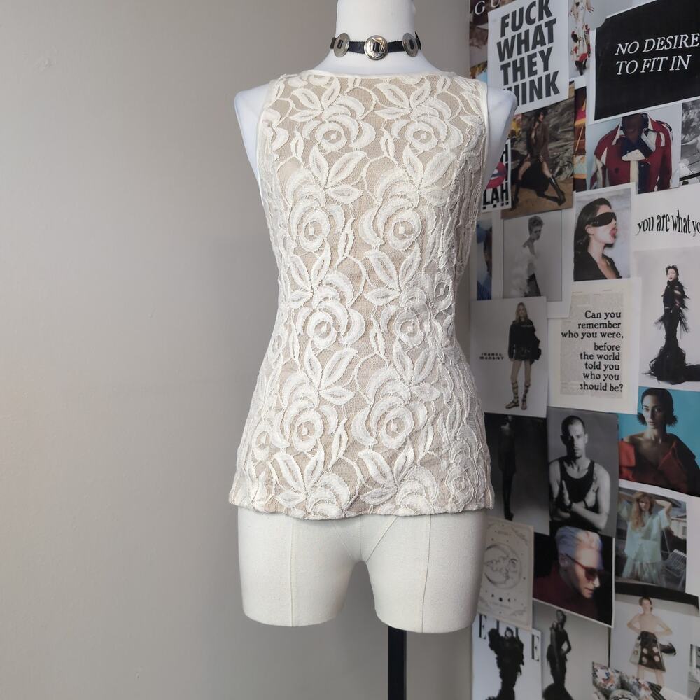 Floral Lace Sleeveless Top Whimsygoth